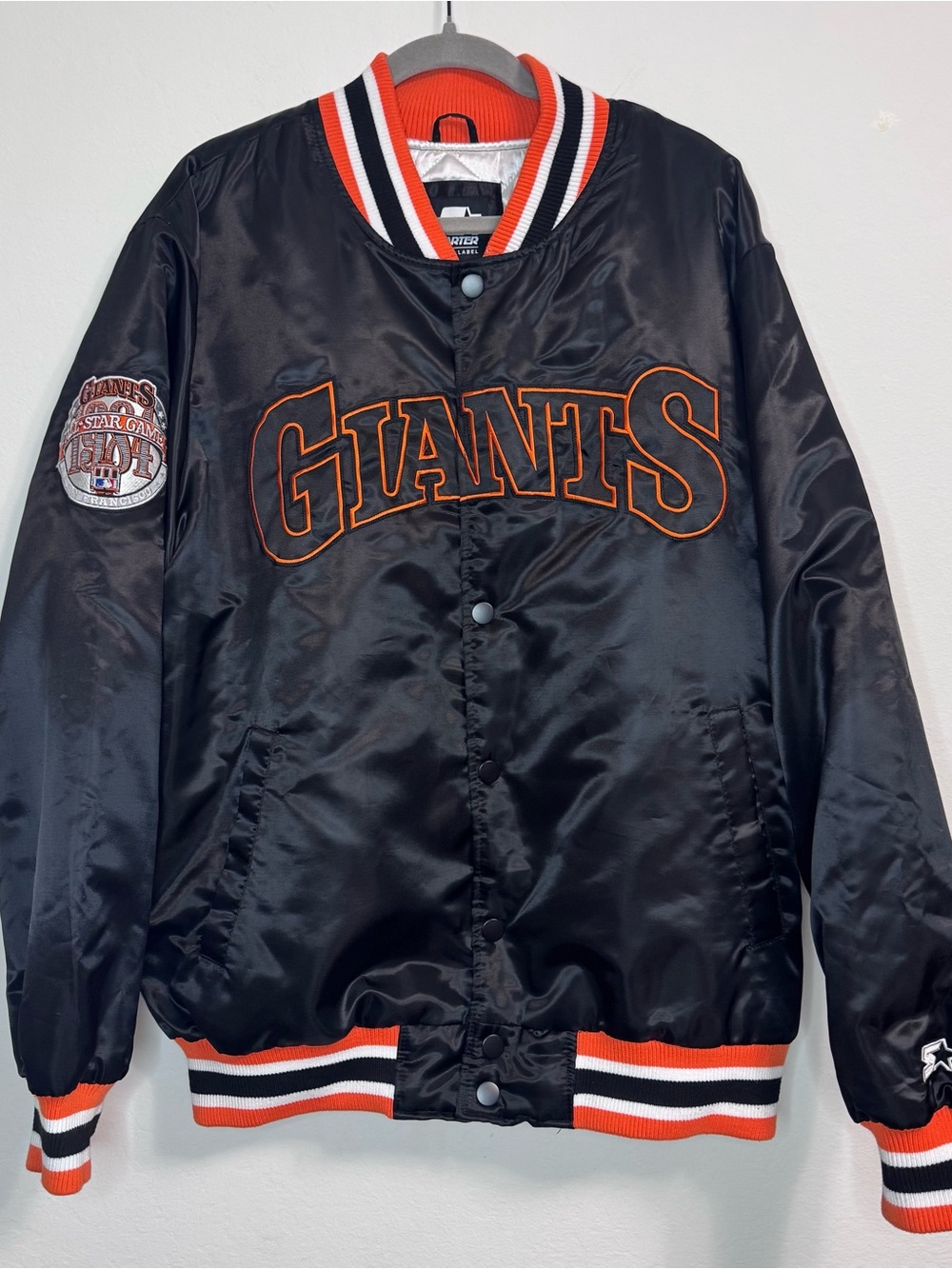 San Francisco Giants Starter Jacket XL All Star Candlestick 1984  Retro Black